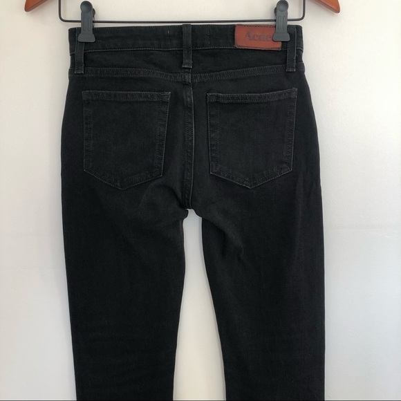 Acne Studios Women's Flex/Wet Black Skinny Denim Jeans 25 - Picture 6 of 13